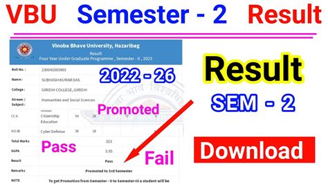 sem 5 result vbu|vbu marksheet.